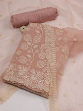 All Over Embroidery Chiffon Unstitched Suit Piece With Dupatta